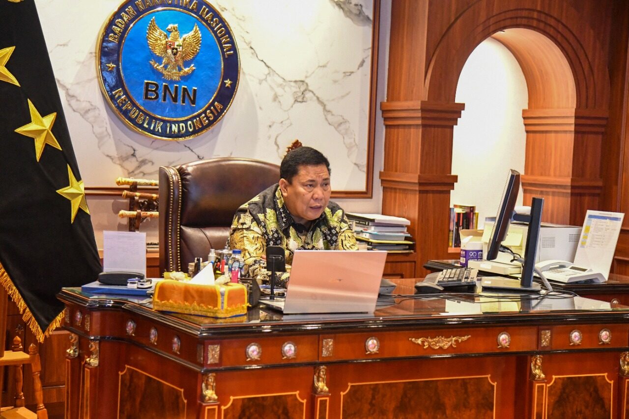 Kepala BNN RI Berikan Materi Kuliah Kepada Mahasiswa S2 STIK Angkatan 12