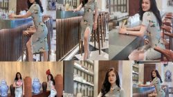 Nita Gunawan Dengan Cheongsam Biru Muda Nita Gunawan Dengan Cheongsam Biru Muda
