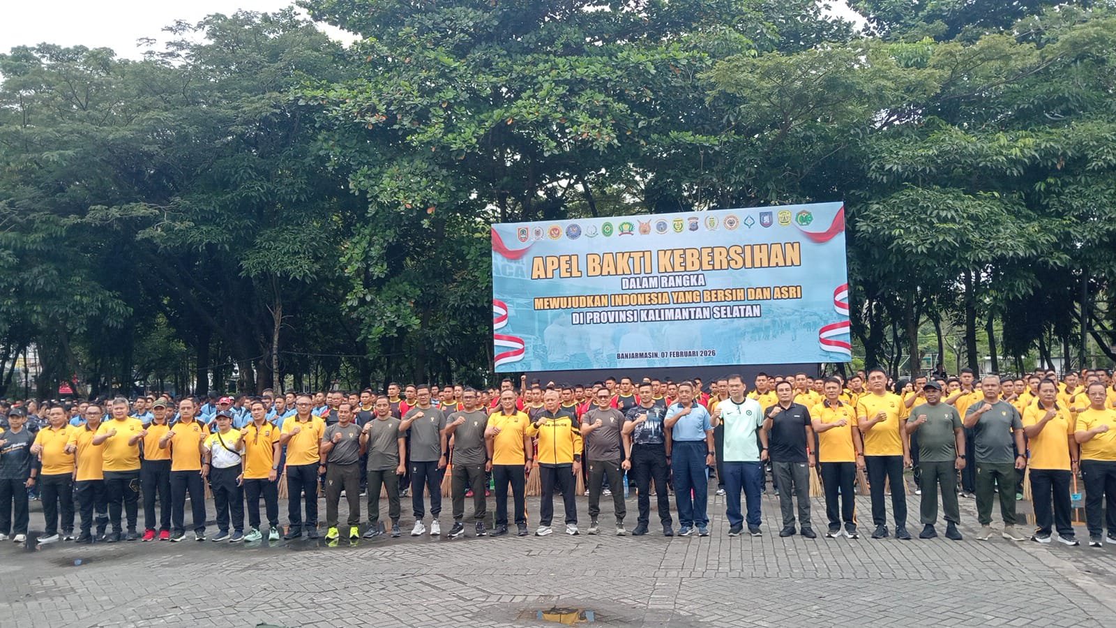 Forkopimda Kalsel Turun ke Jalan, Membersihkan Kota