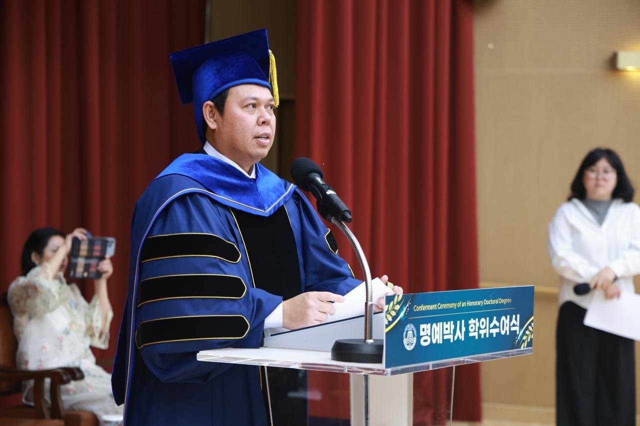 Sultan Najamudin (Ketua DPD RI) Terima Gelar Doktor Honoris Causa dari Universitas Maritim Korea