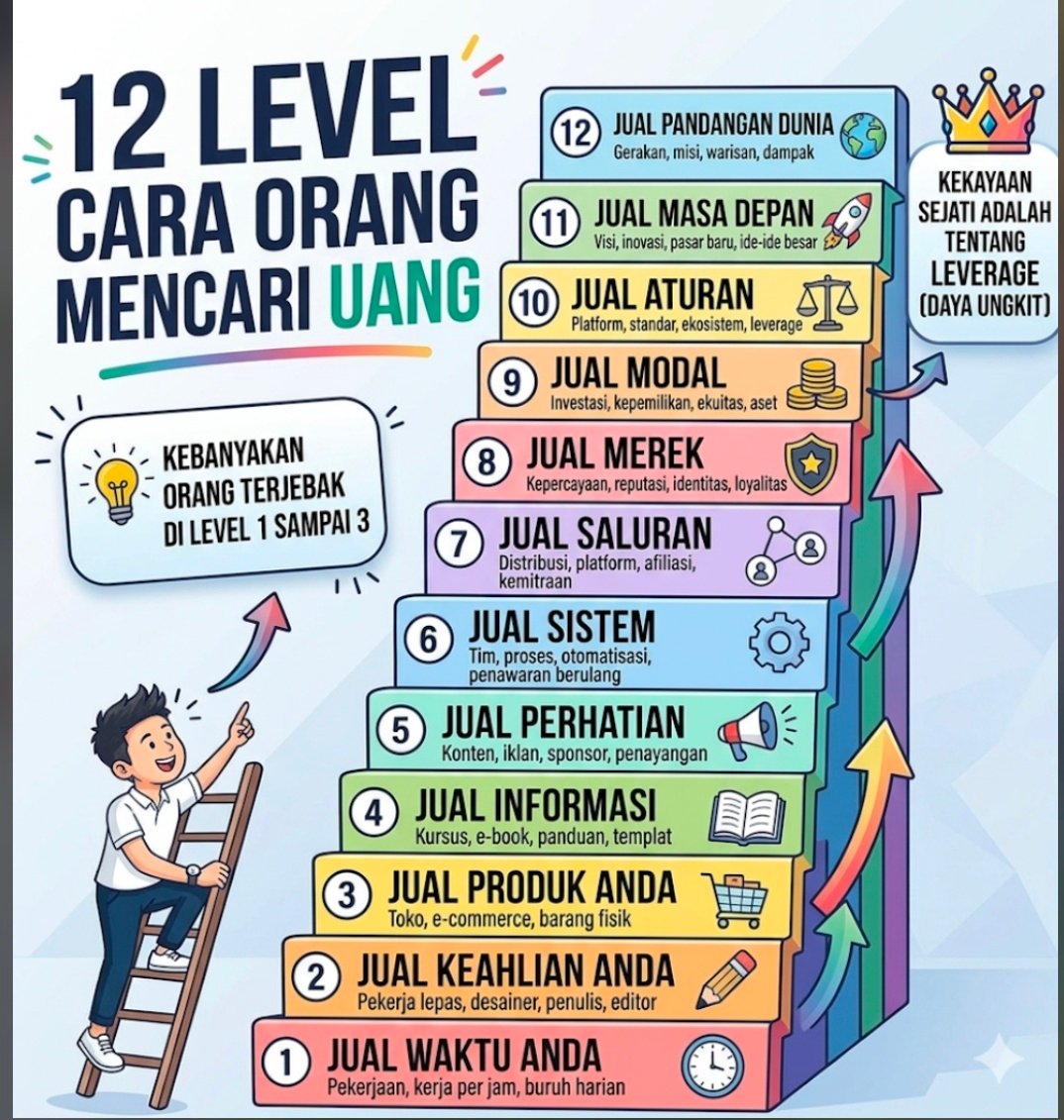 12 Level Uang: Dari Menjual Waktu hingga Menguasai Permainan, Oleh: Wiryawan